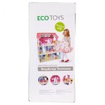 Casuta din lemn Tennessie DollHouse cu iluminare Led - Casa pentru papusi cu mobilier inclus de la EcoToys